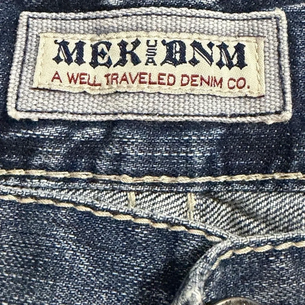 Mek Denim Dar Jeeling Slim Straight Jeans Size 36 Western Rocker Goth Y2K 2000s